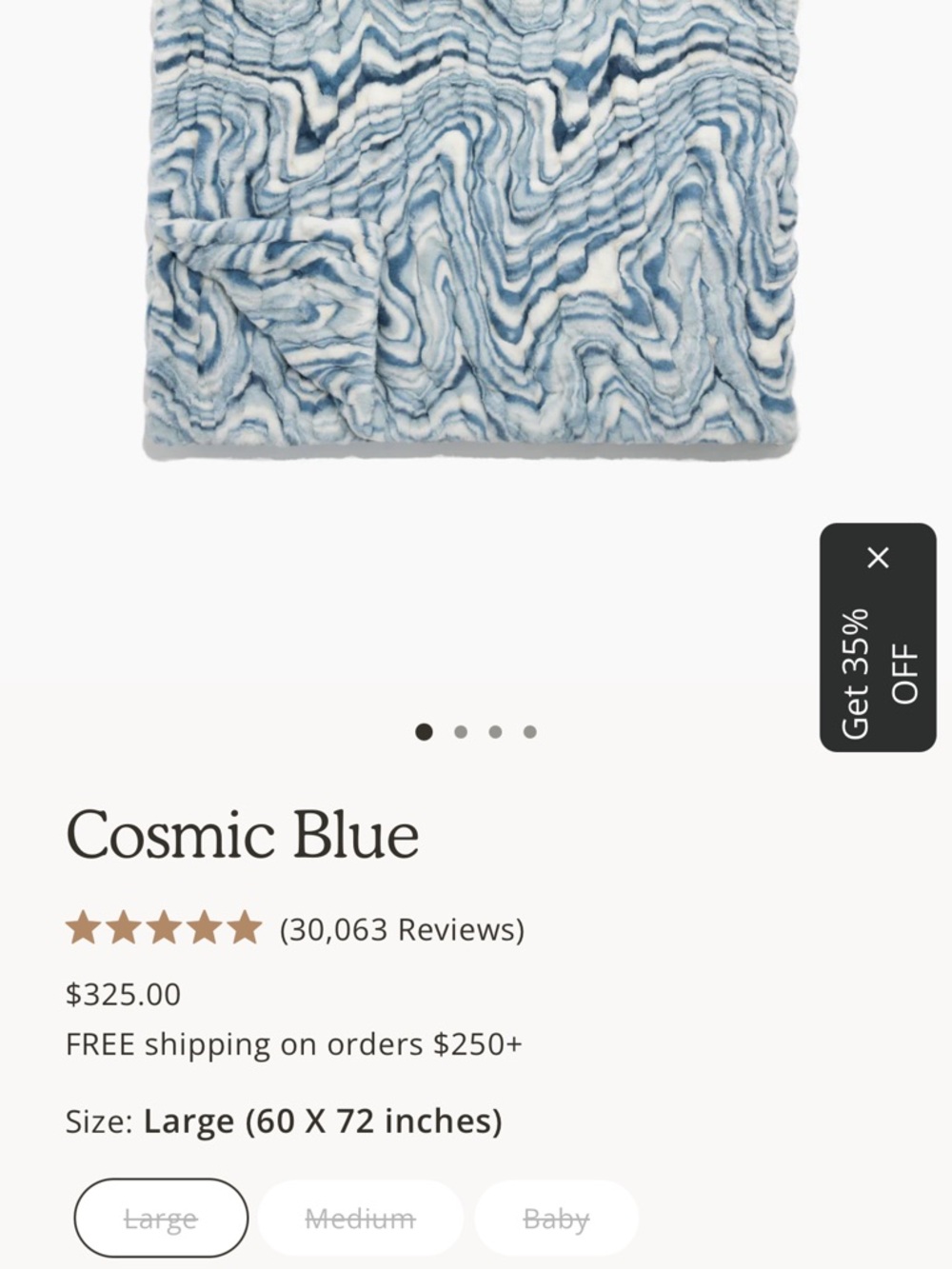Lola blanket in Cosmic Blue